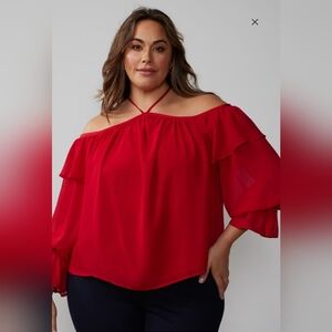 NY & Co BNWT - red blouse sz 3X